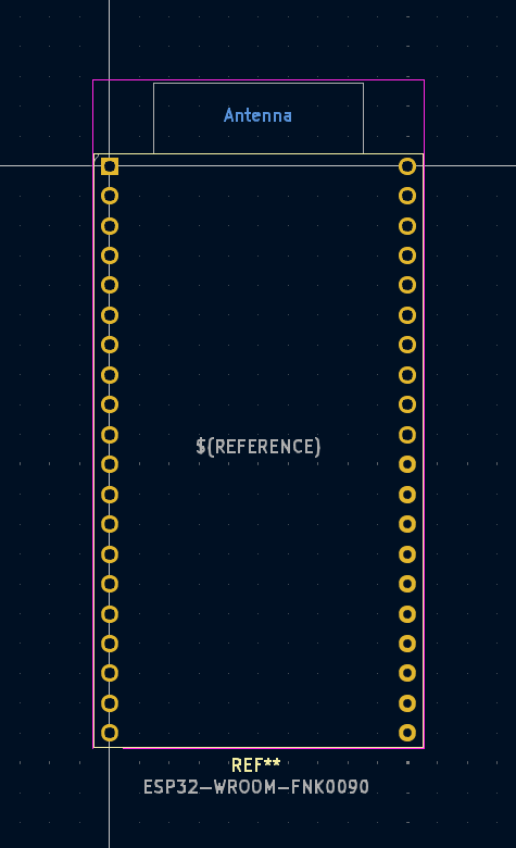 Custom ESP32 Footprint in KiCad
